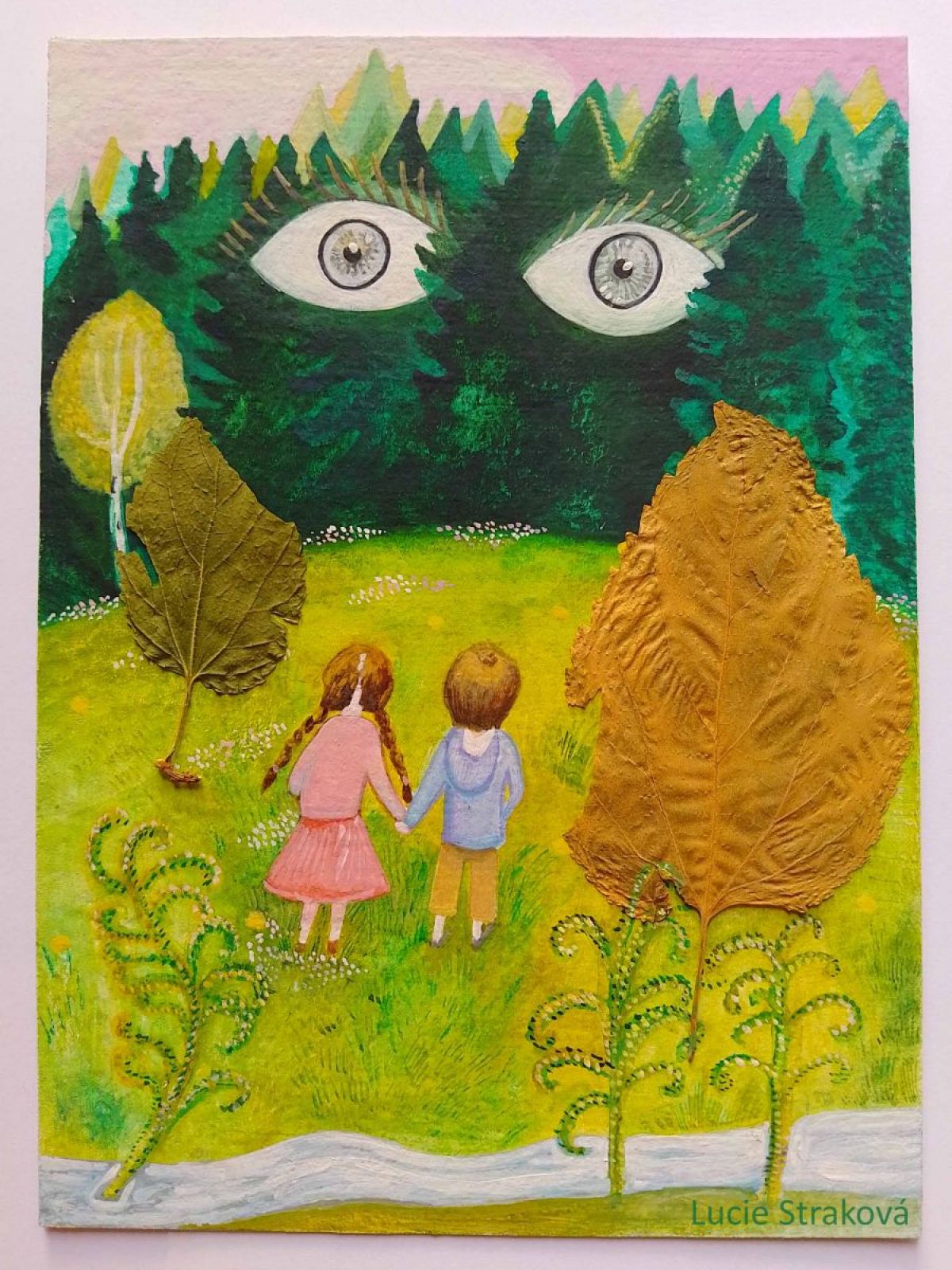 Strach má velké oči, ilustrace dětské knížky.